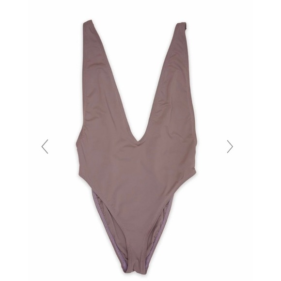 Trendy Purple High Thigh One Piece Swimsuit - Picture 1 of 8